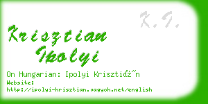 krisztian ipolyi business card